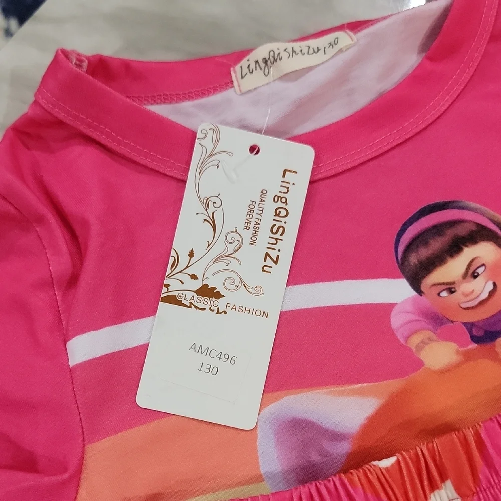 NEW Pink Turning Red Pajama Set 4T - Picture 3 of 4